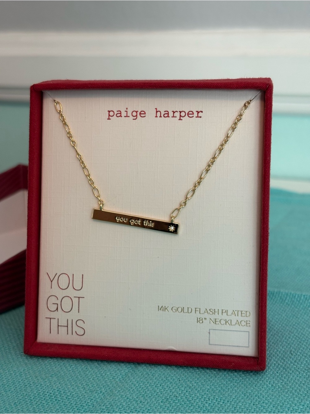 Gold Bar Necklace - "You Got This"